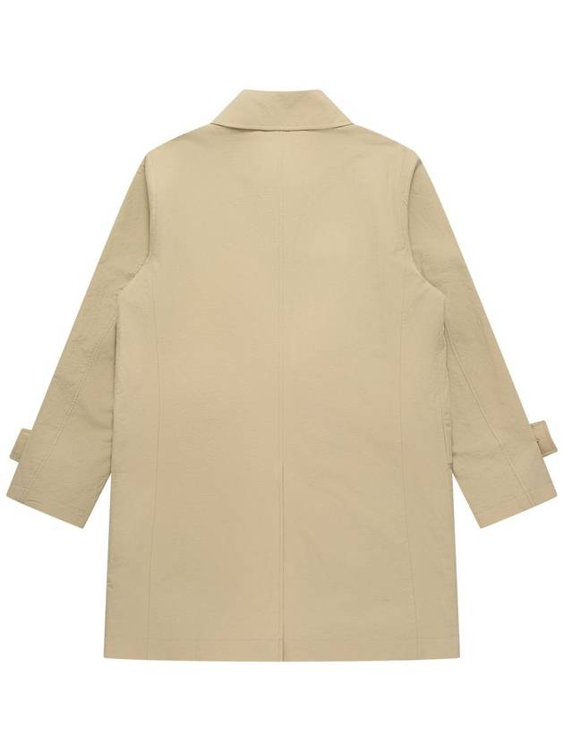 Linen Mac Trench Coat Beige - SOLEW - BALAAN 3