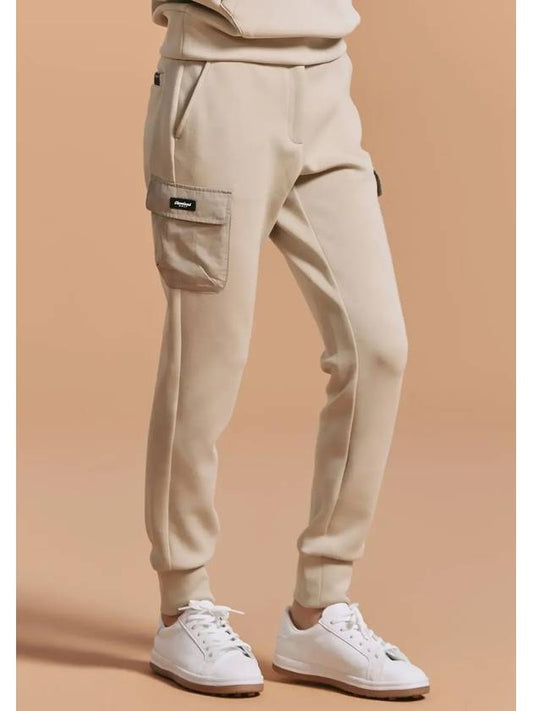 Online Exclusive Women s Cushioned Out Pocket Cargo Jogger Pants Beige - CLEVELAND GOLF - BALAAN 1