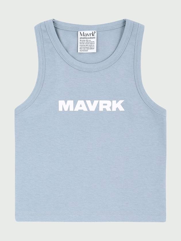 Maverick Women's M Logo Crop Sleeveless Sky Blue - MAVRK - BALAAN 2