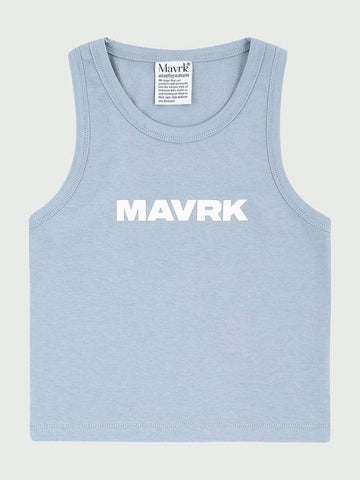 Maverick Women's M Logo Crop Sleeveless Sky Blue - MAVRK - BALAAN 1