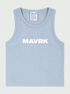 Maverick Women's M Logo Crop Sleeveless Sky Blue - MAVRK - BALAAN 1