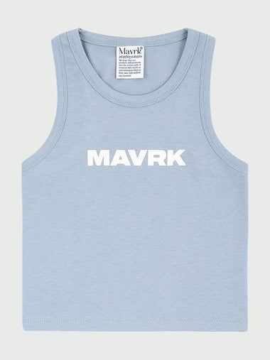 Women's M Logo Crop Sleeveless Sky Blue - MAVRK - BALAAN 1