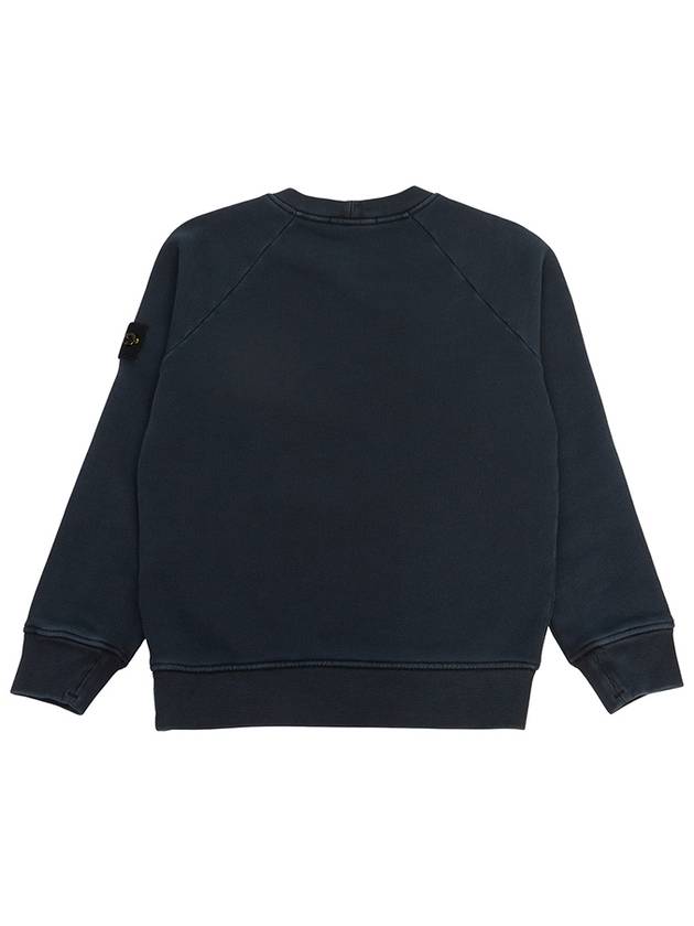 Kids Logo Patch Crew Neck Sweatshirt Navy - STONE ISLAND - BALAAN 3