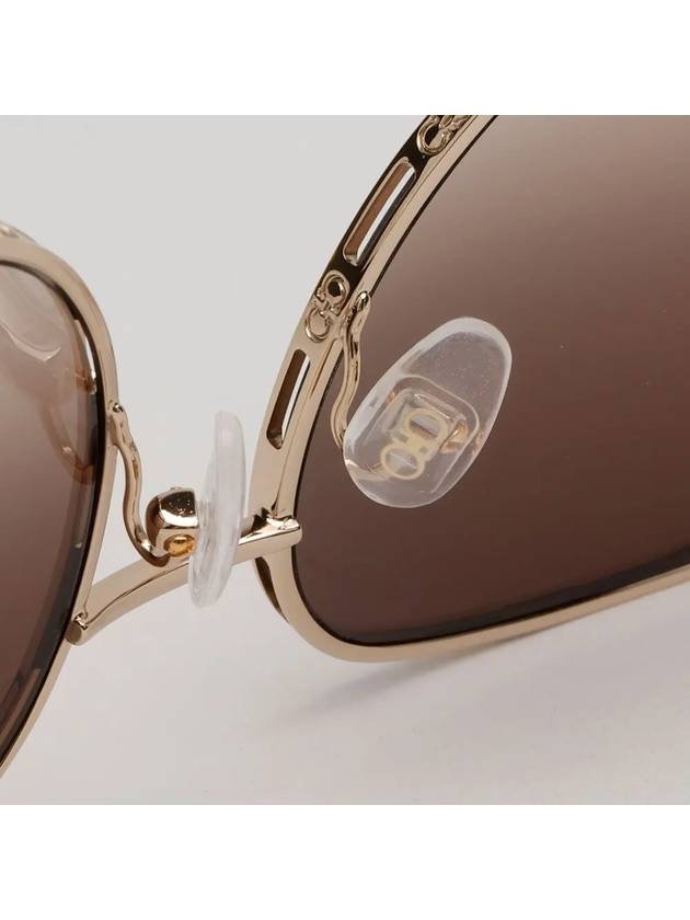 Eyewear Irregular Metal Sunglasses Brown - SALVATORE FERRAGAMO - BALAAN 7