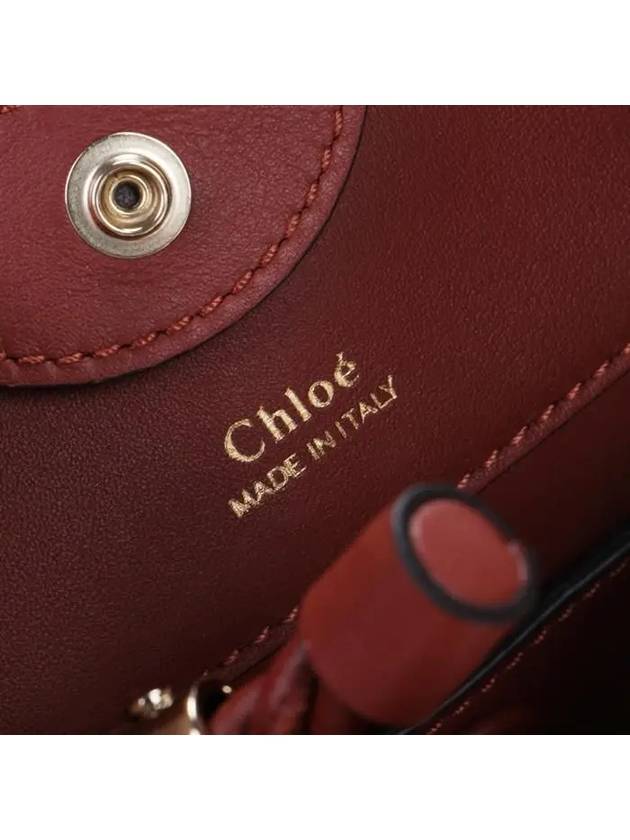 Keys Small Leather Bucket Bag Brown - CHLOE - BALAAN 9