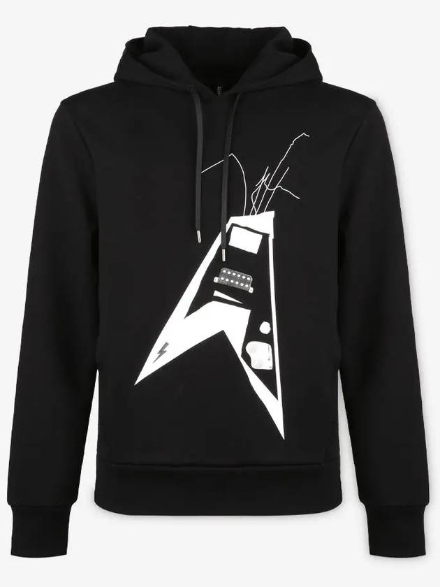 Men's World Tour Guitar Hoodie Black - NEIL BARRETT - BALAAN 3