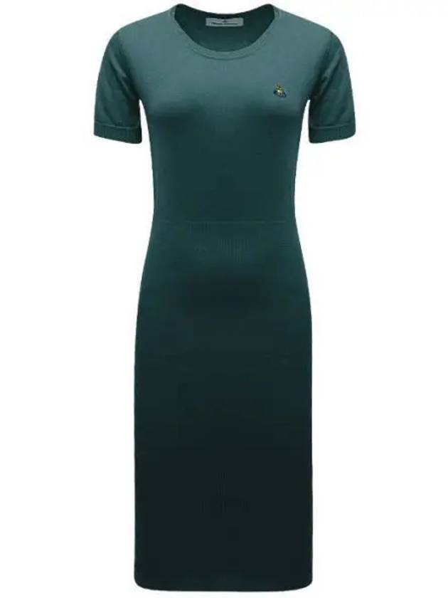 Women's ORB Knit Blend Short Dress Emerald Green - VIVIENNE WESTWOOD - BALAAN 2