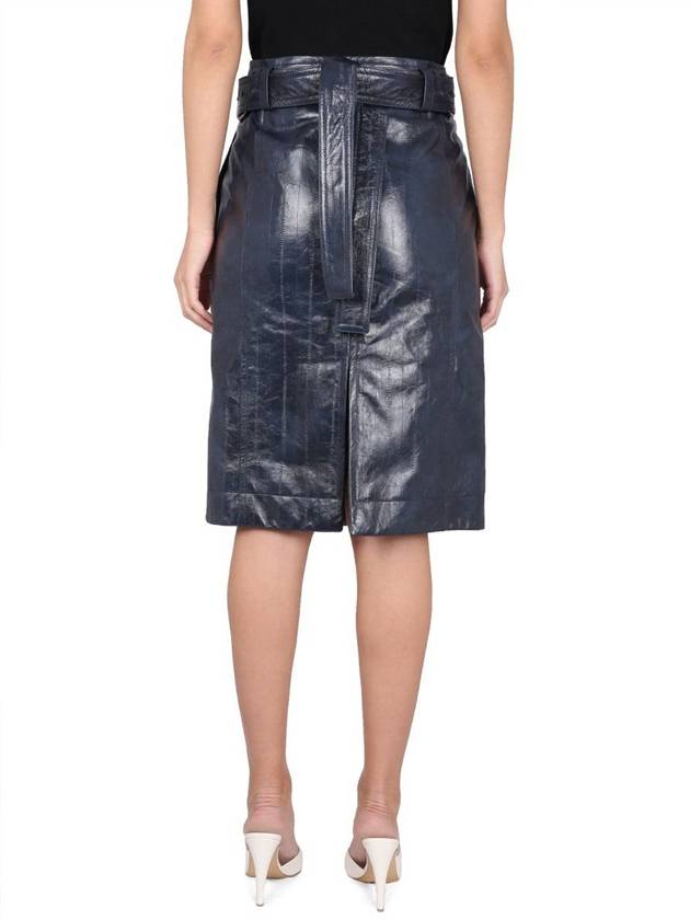 23 ss Leather Midi Skirt 743739V2QS04217 B0040300445 - BOTTEGA VENETA - BALAAN 5