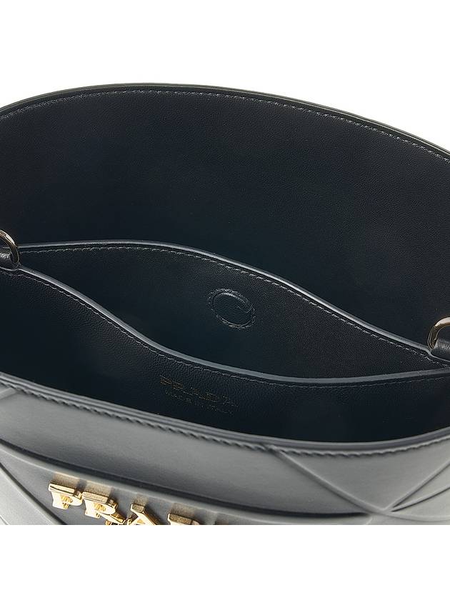 Top Stitching Bucket Bag Black - PRADA - BALAAN 11