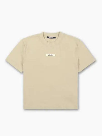 Le Gros Grain Short Sleeve T-Shirt Beige - JACQUEMUS - BALAAN 2