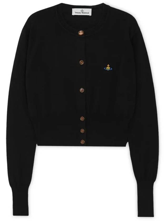 Bea Crop Cardigan Black - VIVIENNE WESTWOOD - BALAAN 4