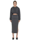 ISK001 4 Cool Attitude Slit Skirt Charcoal - ITZAVIBE - BALAAN 2