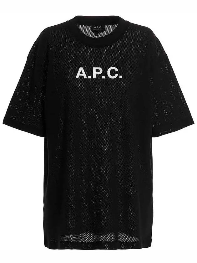 Moran Openwork Short Sleeve T-Shirt Black - A.P.C. - BALAAN 3