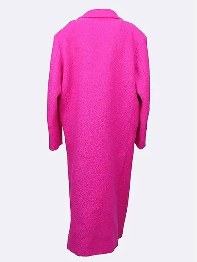 1V0CAF128V0 Pink Color Wool Mohair Blend Men s Long Coat - VALENTINO - BALAAN 3