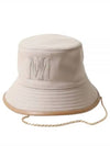 Pescara Embroidered Logo Water Repellent Bucket Hat Beige - MAX MARA - BALAAN 1