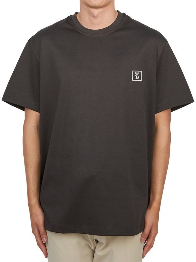 Logo Cotton Short Sleeve T-Shirt Dark Grey - WOOYOUNGMI - BALAAN 4