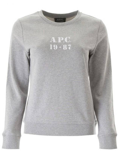 Melissa Logo Cotton Sweatshirt Grey - A.P.C. - BALAAN 1