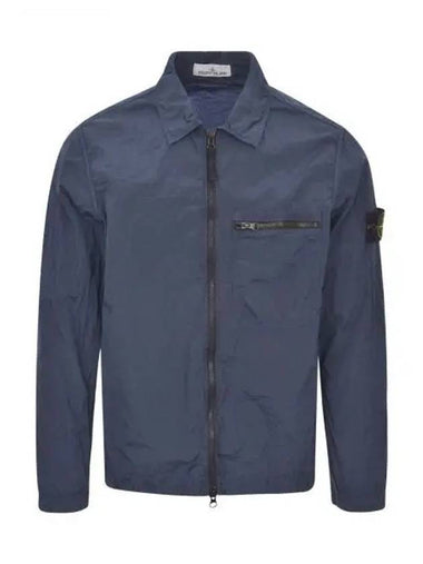 Nylon Metal Econyl Regenerated Zip-Up Jacket Blue - STONE ISLAND - BALAAN 1