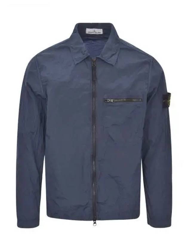 Nylon Metal Econyl Regenerated Zip-Up Jacket Blue - STONE ISLAND - BALAAN 1