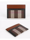 Check Two-Tone Leather Card Wallet Dark Birch Brown - BURBERRY - BALAAN 4