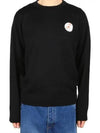 Oly Flower Fox Patch Pullover Wool Knit Top Black - MAISON KITSUNE - BALAAN 2