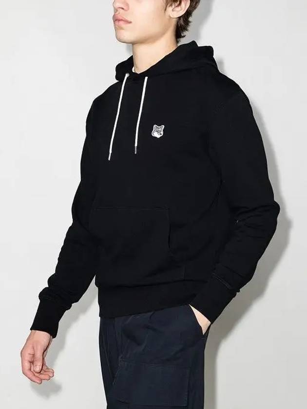 Grey Fox Head Patch Classic Hoodie Black - MAISON KITSUNE - BALAAN 4