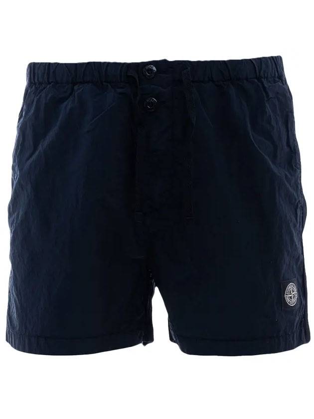 Logo Patch Nylon Metal Swim Shorts Blue - STONE ISLAND - BALAAN.