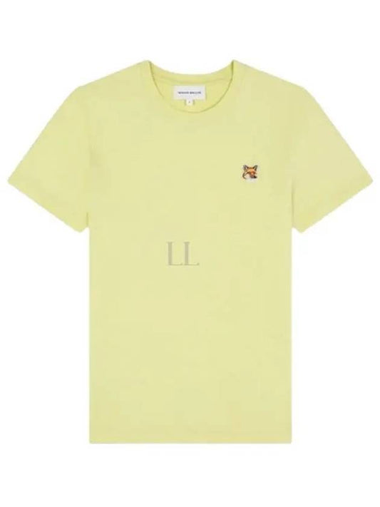 Fox Head Patch Regular Short Sleeve T-Shirt Chalk Yellow - MAISON KITSUNE - BALAAN 2