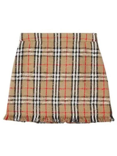 Women's Vintage Check Boucle Mini A-Line Skirt Archive Beige - BURBERRY - BALAAN 2