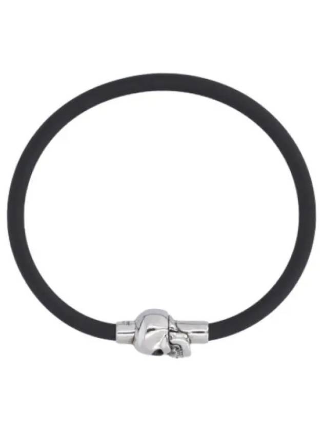 Silver Skull Lover Bracelet Black - ALEXANDER MCQUEEN - BALAAN 2