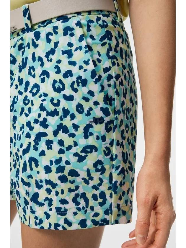 Women s Gwen Print Shorts Leopard Aruba Blue GWPA09305 O495 - J.LINDEBERG - BALAAN 5