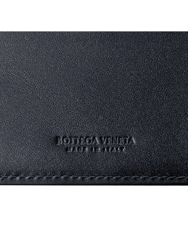 Men's Intrecciato Half Wallet Navy - BOTTEGA VENETA - BALAAN 7