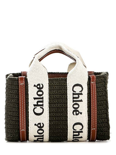 Women's Mini Woody Tote Bag Grey - CHLOE - BALAAN 2