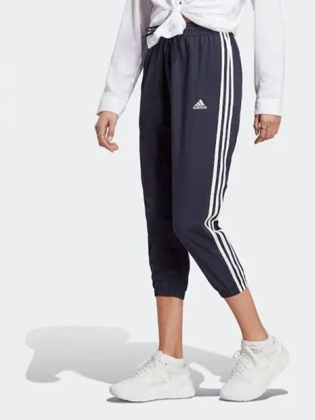 Essentials 3 Stripe Woven 7/8 Track Pants Navy - ADIDAS - BALAAN 2