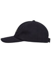 Fleece Logo Patch Cotton Baseball Ball Cap Navy - MONCLER - BALAAN 4