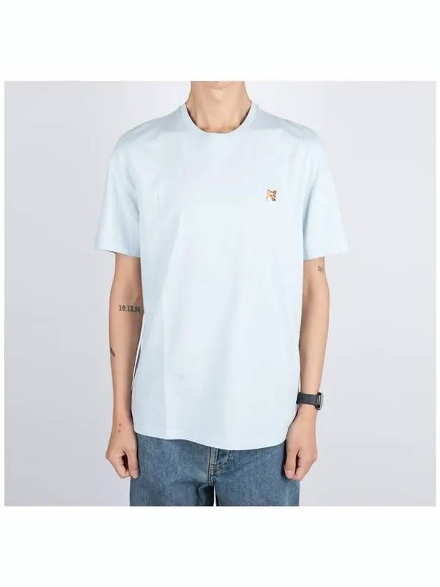 Fox Head Patch Classic Short Sleeve T-Shirt Clear Blue - MAISON KITSUNE - BALAAN 3