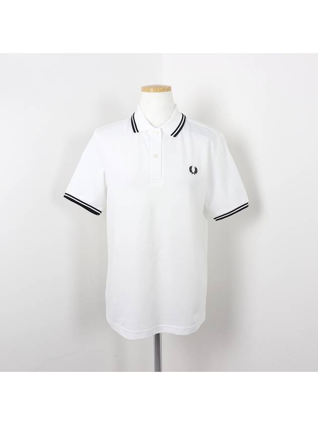 Twin Tip Logo Short Sleeve Polo Shirt White - FRED PERRY - BALAAN 2