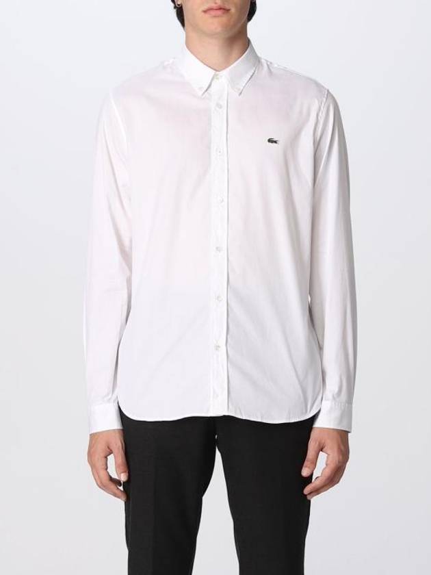 Men's Regular Fit Premium Long Sleeve Shirt White - LACOSTE - BALAAN 2