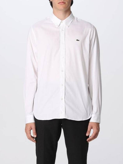 Men's Regular Fit Premium Long Sleeve Shirt White - LACOSTE - BALAAN 2