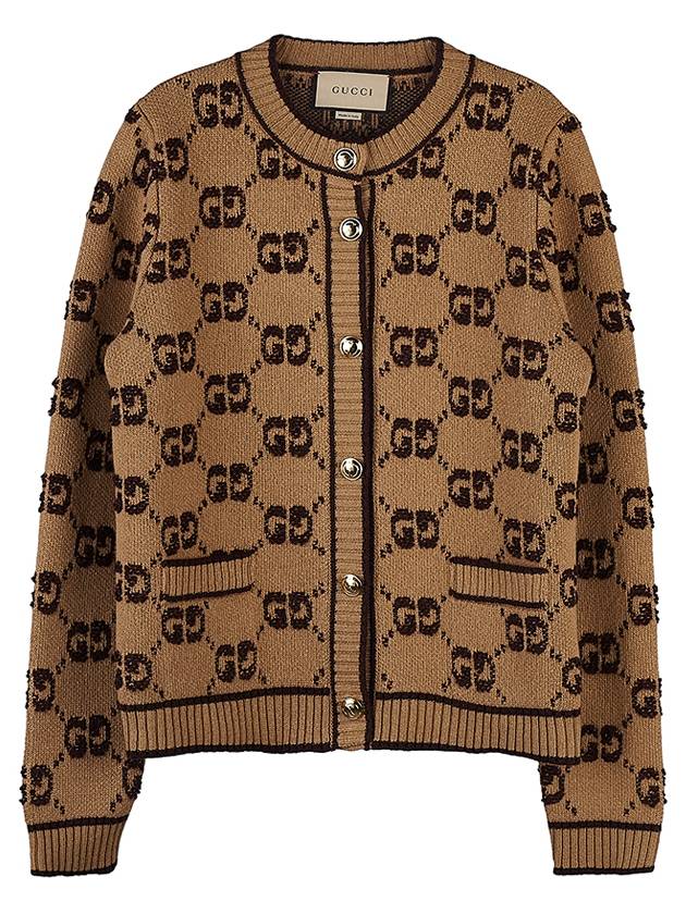 GG Boucle Jacquard Cardigan Camel - GUCCI - BALAAN 10