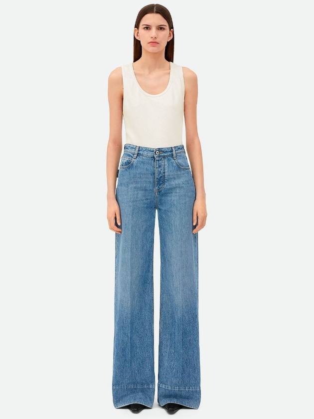 Women's Vintage Wide Jeans Blue - BOTTEGA VENETA - BALAAN 4