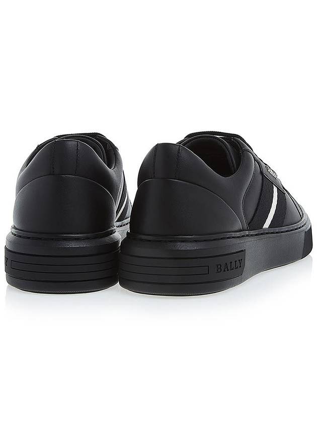 Moony Leather Low Top Sneakers Black - BALLY - BALAAN 5