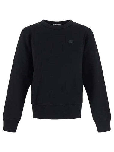 Face Patch Sweatshirt Black - ACNE STUDIOS - BALAAN 1