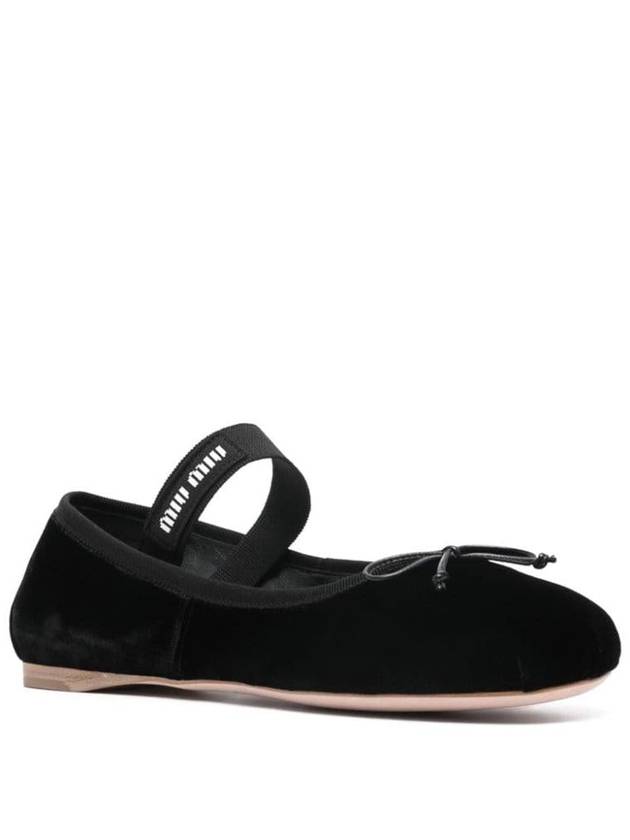 Mary Jane Velvet Ballerina Black - MIU MIU - BALAAN 3