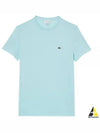 Crew Neck Pima Cotton Jersey Short Sleeve T-Shirt Light Green - LACOSTE - BALAAN 2