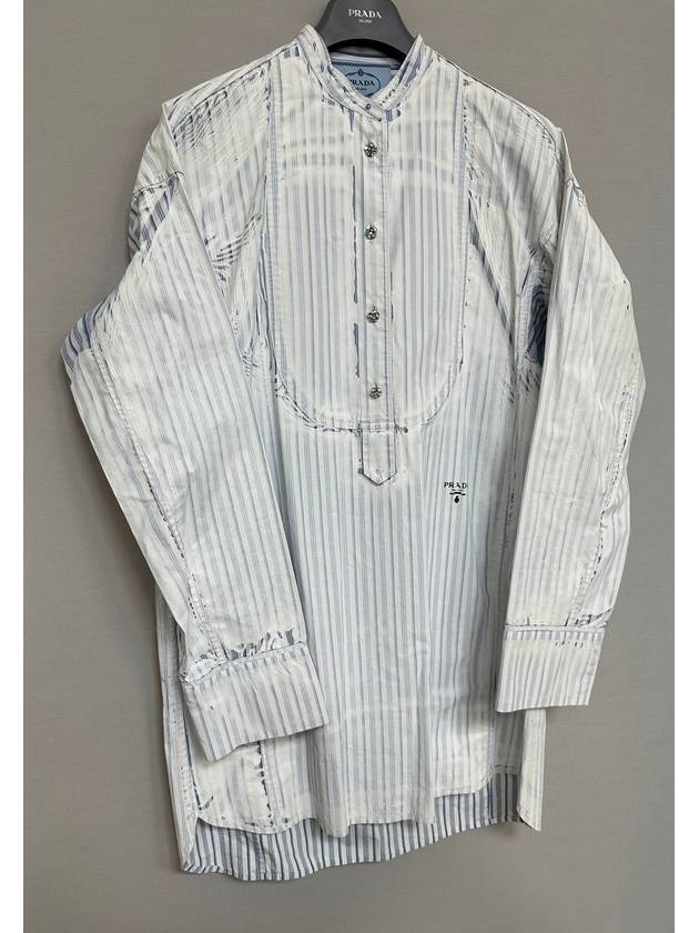 Logo Stripe Shirt One Piece - PRADA - BALAAN 2