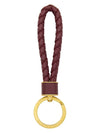 Intrecciato Lambskin Key Holder Brown - BOTTEGA VENETA - BALAAN 2