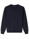 Embroidery Logo Wool Knit Top Navy - A.P.C. - BALAAN 2