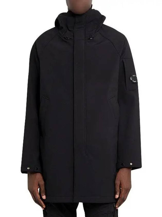 Men's Logo Wappen Shell R Long Hooded Jacket Black - CP COMPANY - BALAAN 2