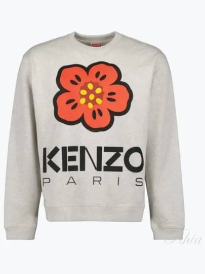 Men's Boke Flower Print Sweatshirt Light Grey - KENZO - BALAAN 2